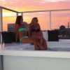 Hydropool Swim Spa AquaSport 14 Ft Roof Top Women Sunset