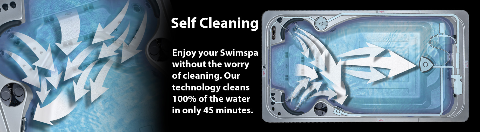 self cleaning swim spa pool