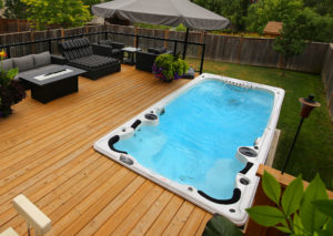 hydropool swim spa pool self-cleaning backyard spa hot tub